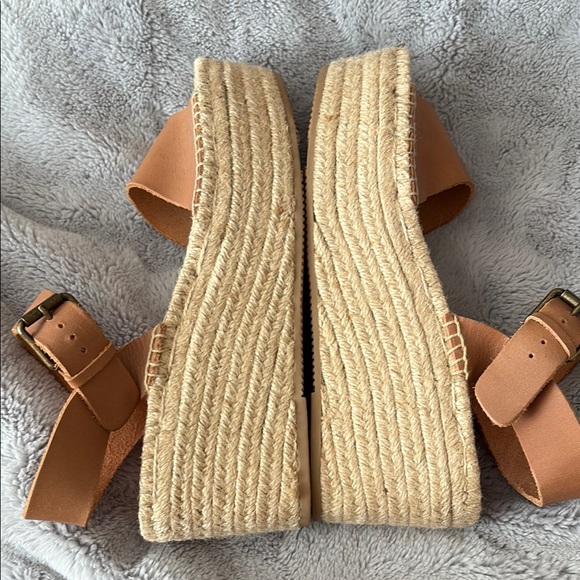 NWOT Soludos Minorca Tan Platform Espadrille Sandals with Ankle Strap Size 9.5 - Picture 5 of 11